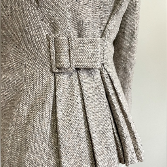 Vintage tweed and velvet wool blazer coat 4 S/M - Picture 7 of 10